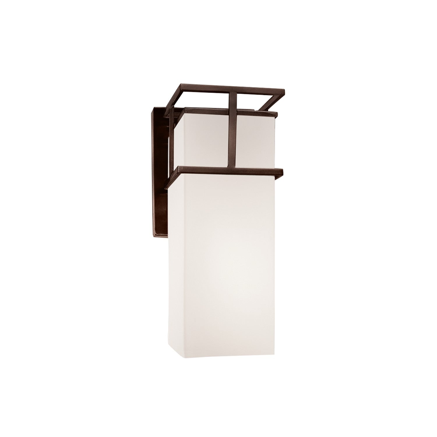 Justice Designs - FSN-8644W-OPAL-DBRZ - LED Outdoor Wall Sconce - Fusion - Dark Bronze