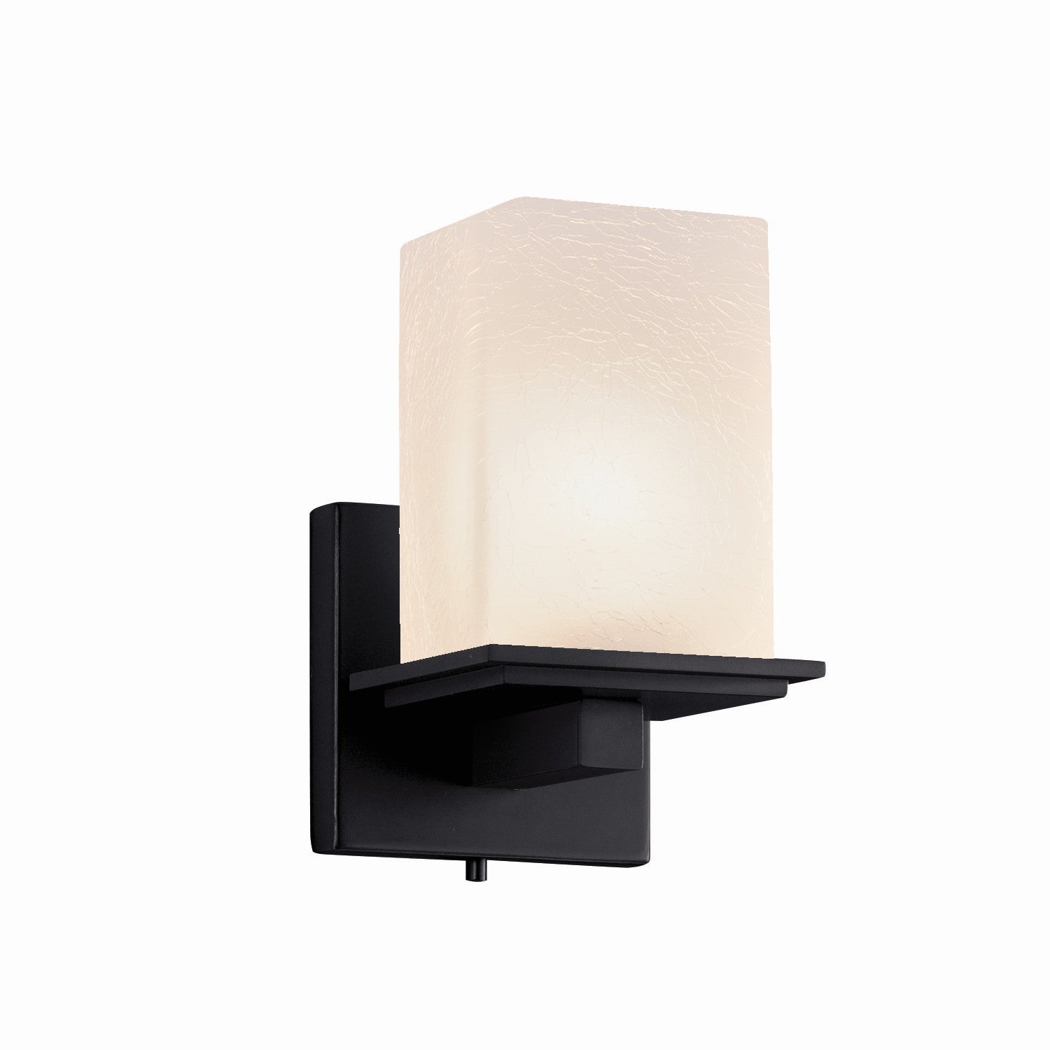 Justice Designs - FSN-8671-15-FRCR-MBLK - One Light Wall Sconce - Fusion - Matte Black