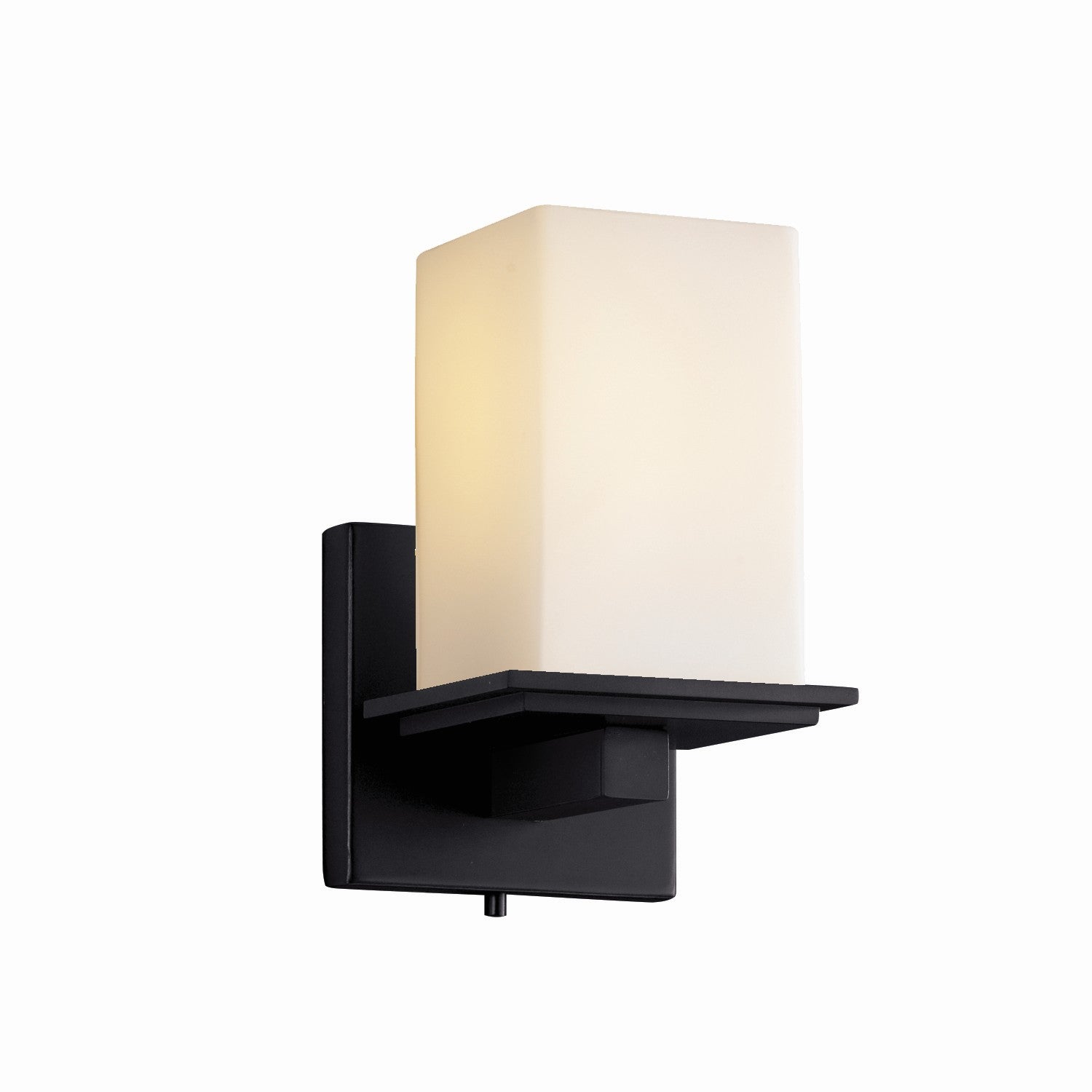 Justice Designs - FSN-8671-15-OPAL-MBLK - One Light Wall Sconce - Fusion - Matte Black