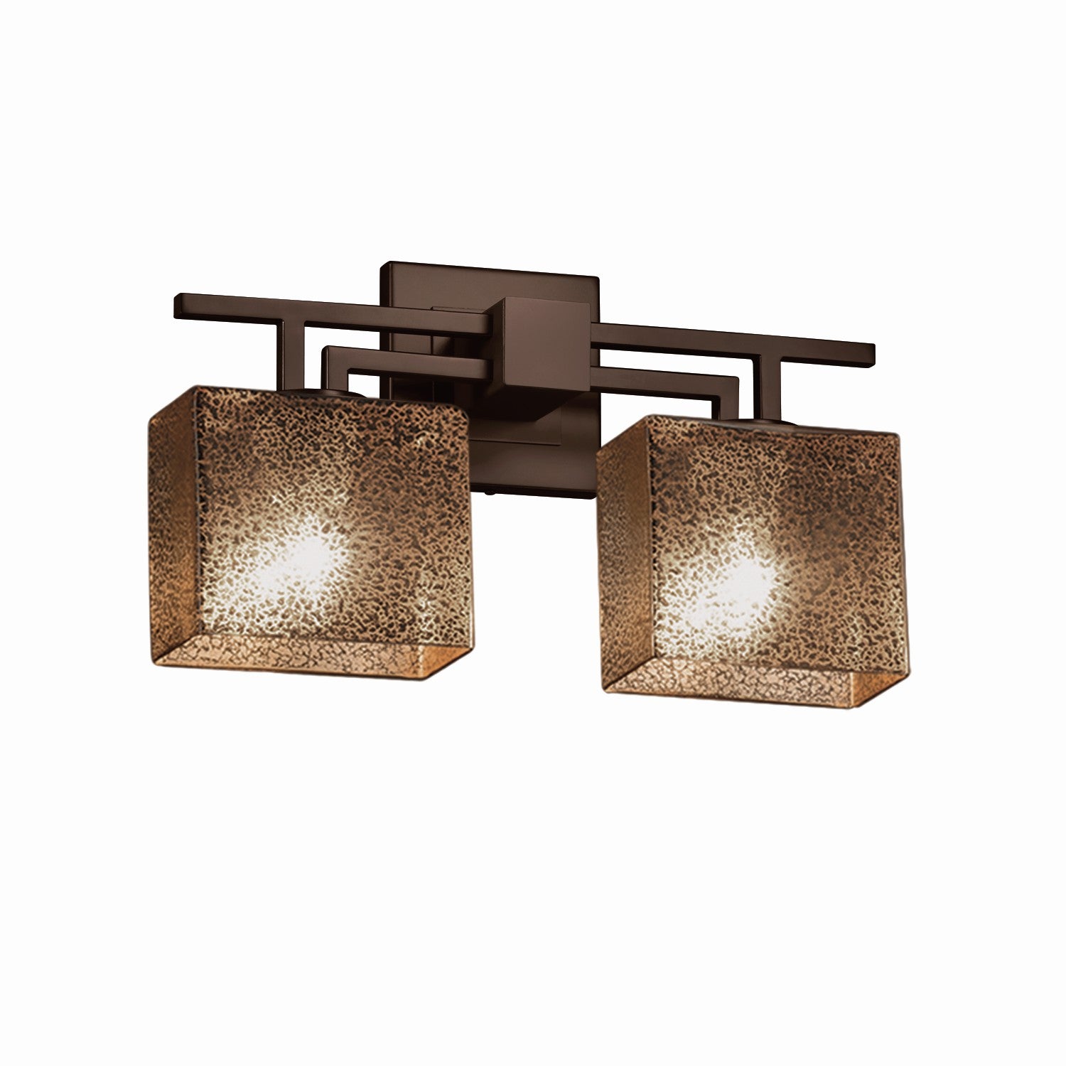 Justice Designs - FSN-8702-55-MROR-DBRZ - Two Light Bath Bar - Fusion - Dark Bronze