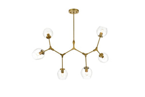 Elegant Lighting - 1712G49BR - Six Light Chandelier - Cavoli - Brass