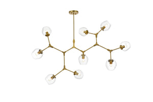 Elegant Lighting - 1712G60BR - Nine Light Chandelier - Cavoli - Brass