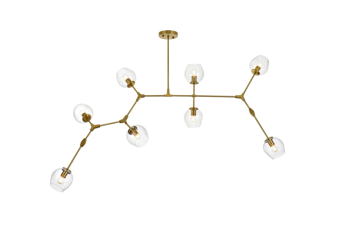 Elegant Lighting - 1712G74BR - Eight Light Chandelier - Cavoli - Brass