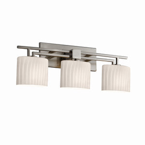 Justice Designs - FSN-8703-30-RBON-NCKL-LED3-2100 - LED Bath Bar - Fusion - Brushed Nickel