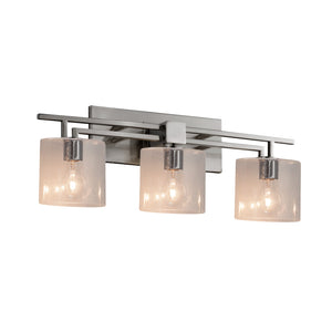 Justice Designs - FSN-8703-30-SEED-NCKL - Three Light Bath Bar - Fusion - Brushed Nickel