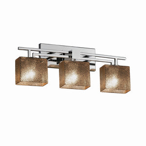 Justice Designs - FSN-8703-55-MROR-CROM - Three Light Bath Bar - Fusion - Polished Chrome