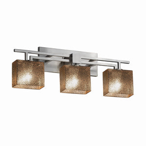 Justice Designs - FSN-8703-55-MROR-NCKL - Three Light Bath Bar - Fusion - Brushed Nickel