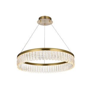 Elegant Lighting - 2060D24SG - LED Chandelier - Rune - Satin Gold