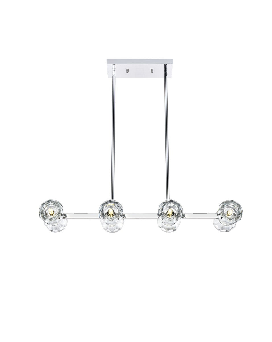 Elegant Lighting - 3505D31C - Eight Light Pendant - Eren - Chrome