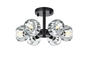 Elegant Lighting - 3505F14BK - Six Light Flush Mount - Eren - Black