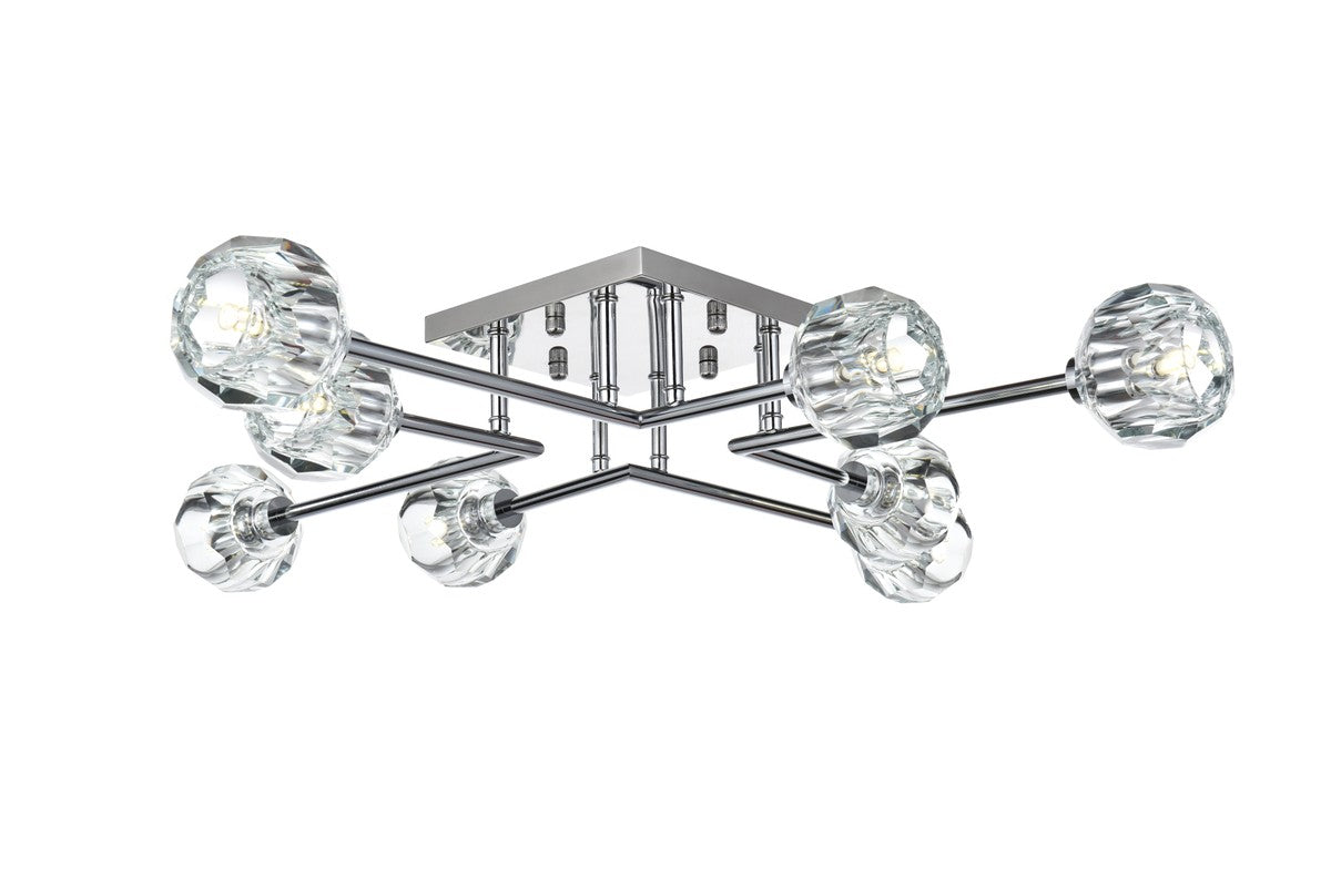 Elegant Lighting - 3505F31C - Eight Light Flush Mount - Eren - Chrome