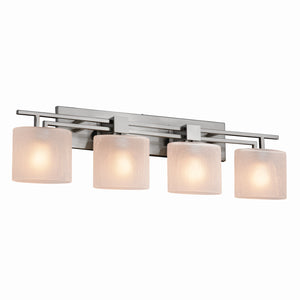 Justice Designs - FSN-8704-30-FRCR-NCKL - Four Light Bath Bar - Fusion - Brushed Nickel