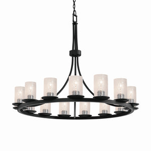 Justice Designs - FSN-8715-10-SEED-MBLK-LED15-10500 - LED Chandelier - Fusion - Matte Black