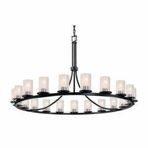 Justice Designs - FSN-8716-10-SEED-MBLK - 21 Light Chandelier - Fusion - Matte Black