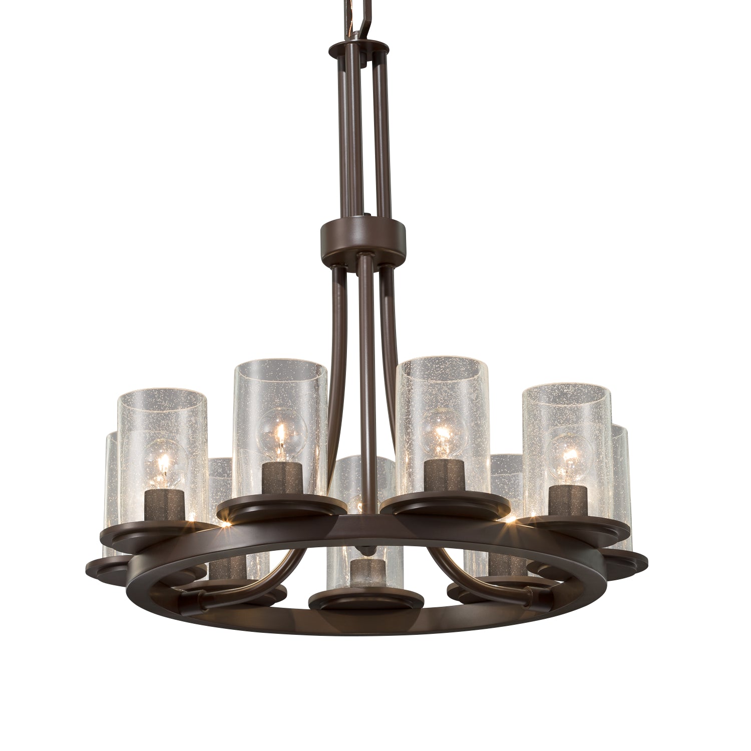 Justice Designs - FSN-8766-10-SEED-DBRZ-LED9-6300 - LED Chandelier - Fusion - Dark Bronze