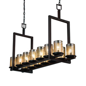 Justice Designs - FSN-8769-10-MROR-DBRZ-LED14-9800 - LED Chandelier - Fusion - Dark Bronze