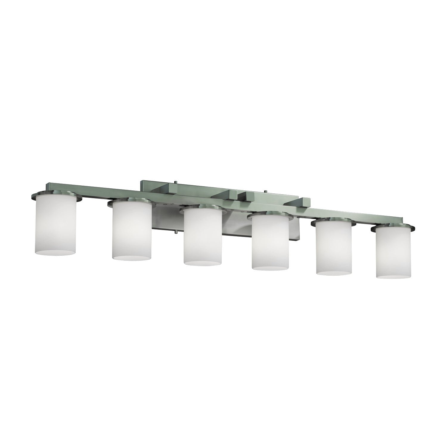 Justice Designs - FSN-8786-10-OPAL-NCKL-LED6-4200 - LED Bath Bar - Fusion - Brushed Nickel