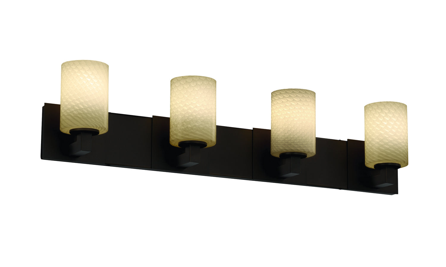 Justice Designs - FSN-8924-10-WEVE-DBRZ-LED4-2800 - LED Bath Bar - Fusion - Dark Bronze