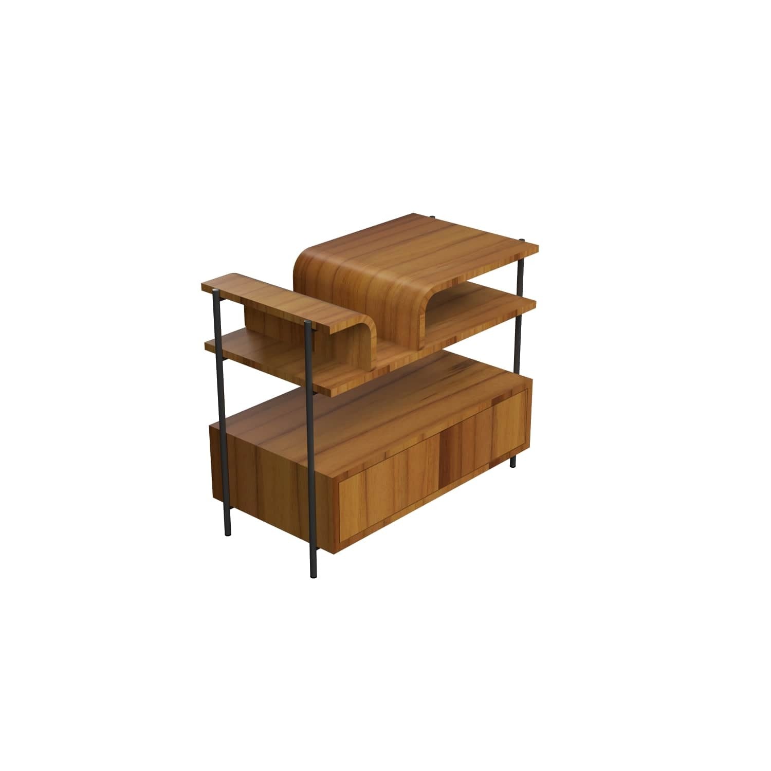 Accord Lighting - F1029.12 - Bedside Table - Cascade - Teak