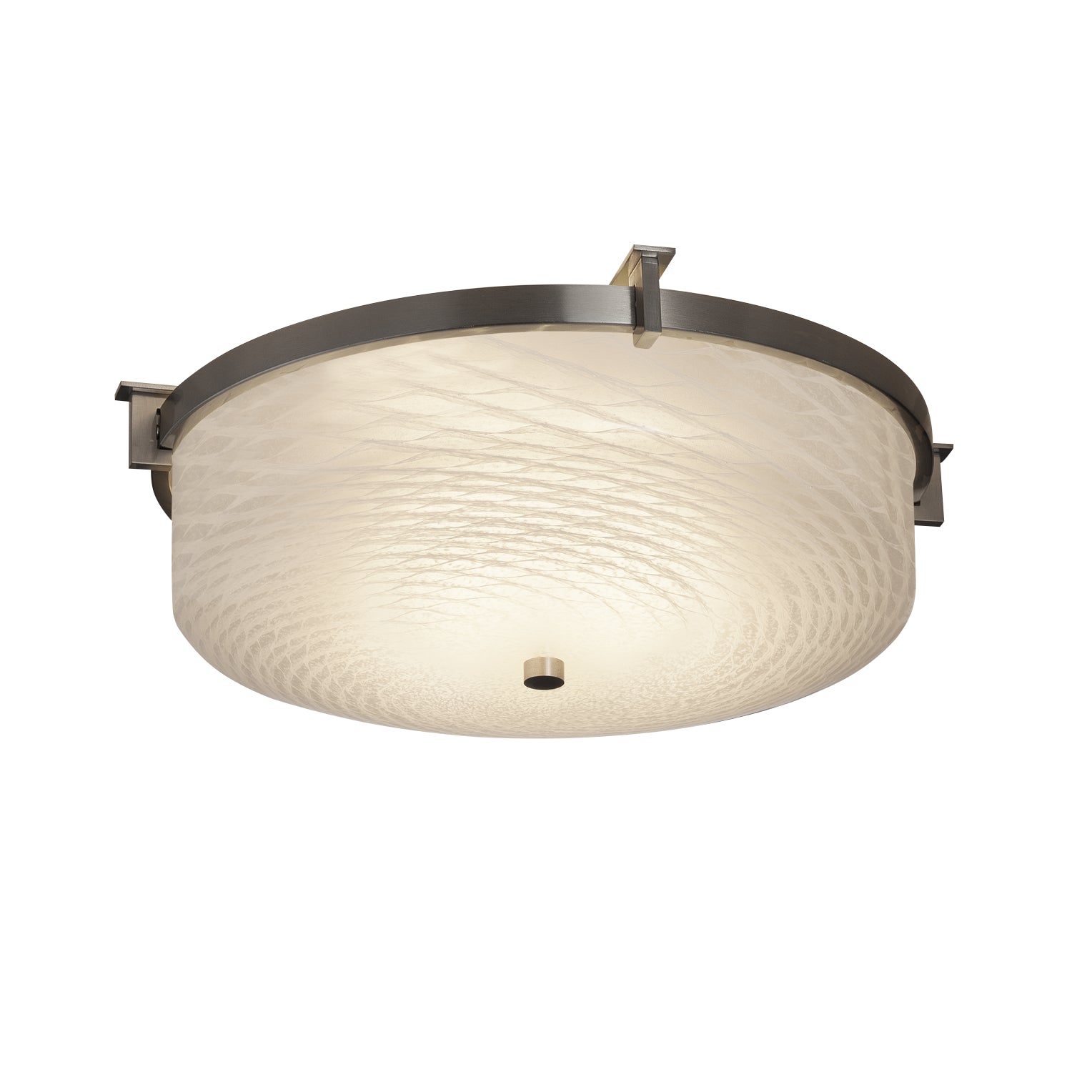 Justice Designs - FSN-8985-WEVE-NCKL-LED2-1400 - LED Flush-Mount - Fusion - Brushed Nickel