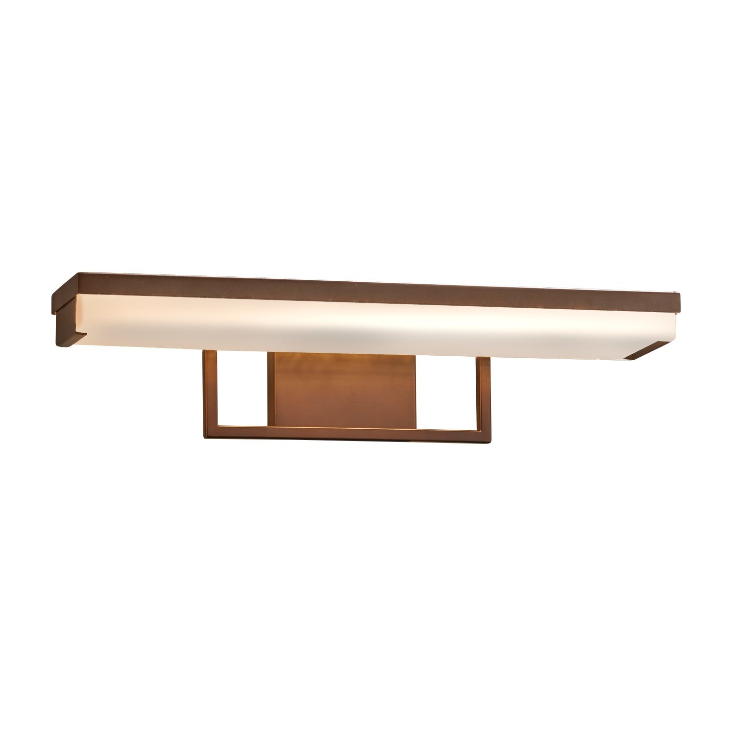 Justice Designs - FSN-9071-OPAL-DBRZ - LED Linear Bath Bar - Fusion - Dark Bronze