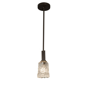 Justice Designs - GLA-8445-16-CLRT-DBRZ-LED1-700 - LED Pendant - Veneto Luce - Dark Bronze