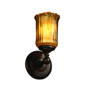 Justice Designs - GLA-8521-16-AMBR-DBRZ-LED1-700 - LED Wall Sconce - Veneto Luce - Dark Bronze