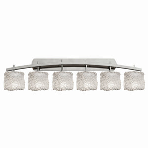 Justice Designs - GLA-8596-30-LACE-NCKL - Six Light Bath Bar - Veneto Luce - Brushed Nickel