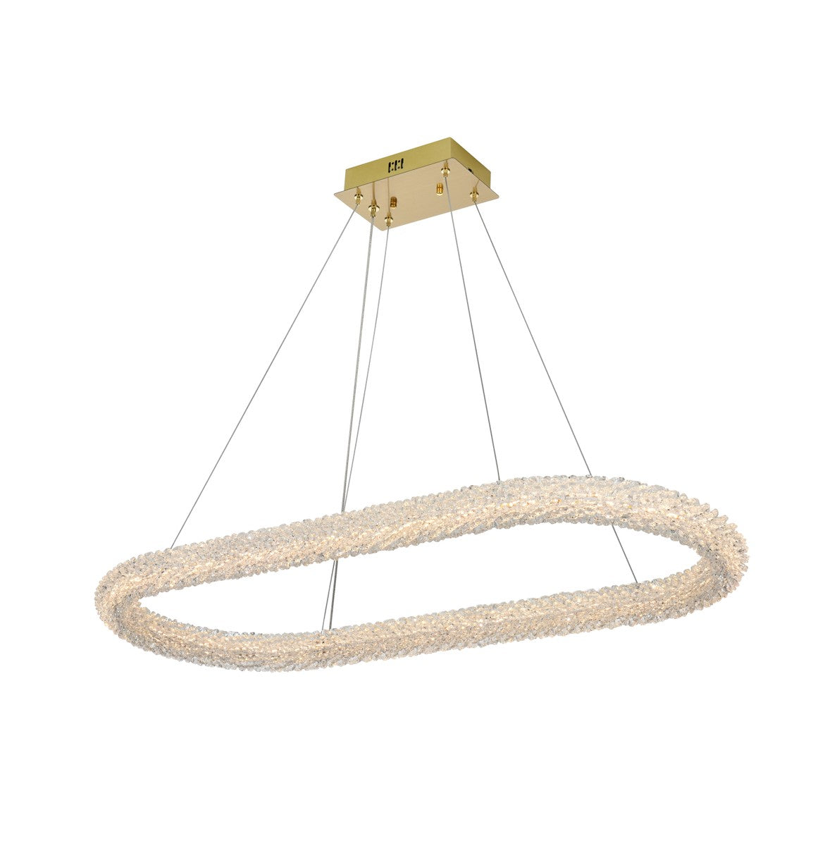 Elegant Lighting - 3800D42L1SG - LED Chandelier - Bowen - Satin Gold