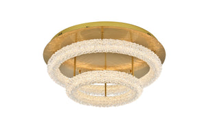 Elegant Lighting - 3800F26L2SG - LED Flush Mount - Bowen - Satin Gold