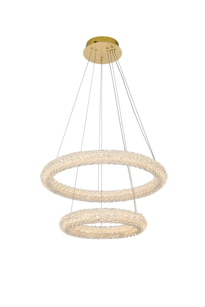 Elegant Lighting - 3800G24SG - LED Chandelier - Bowen - Satin Gold