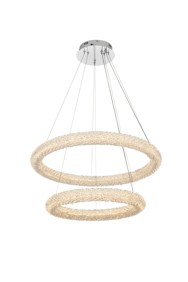 Elegant Lighting - 3800G28C - LED Chandelier - Bowen - Chrome