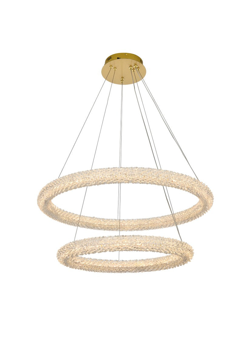 Elegant Lighting - 3800G32SG - LED Chandelier - Bowen - Satin Gold