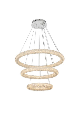 Elegant Lighting - 3800G3LC - LED Chandelier - Bowen - Chrome