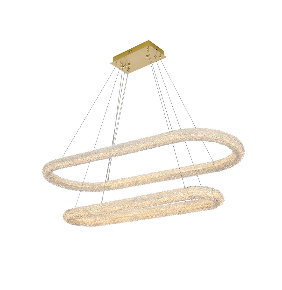 Elegant Lighting - 3800G50L2SG - LED Chandelier - Bowen - Satin Gold