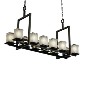 Justice Designs - GLA-8620-26-WTFR-DBRZ-LED12-8400 - LED Chandelier - Veneto Luce - Dark Bronze