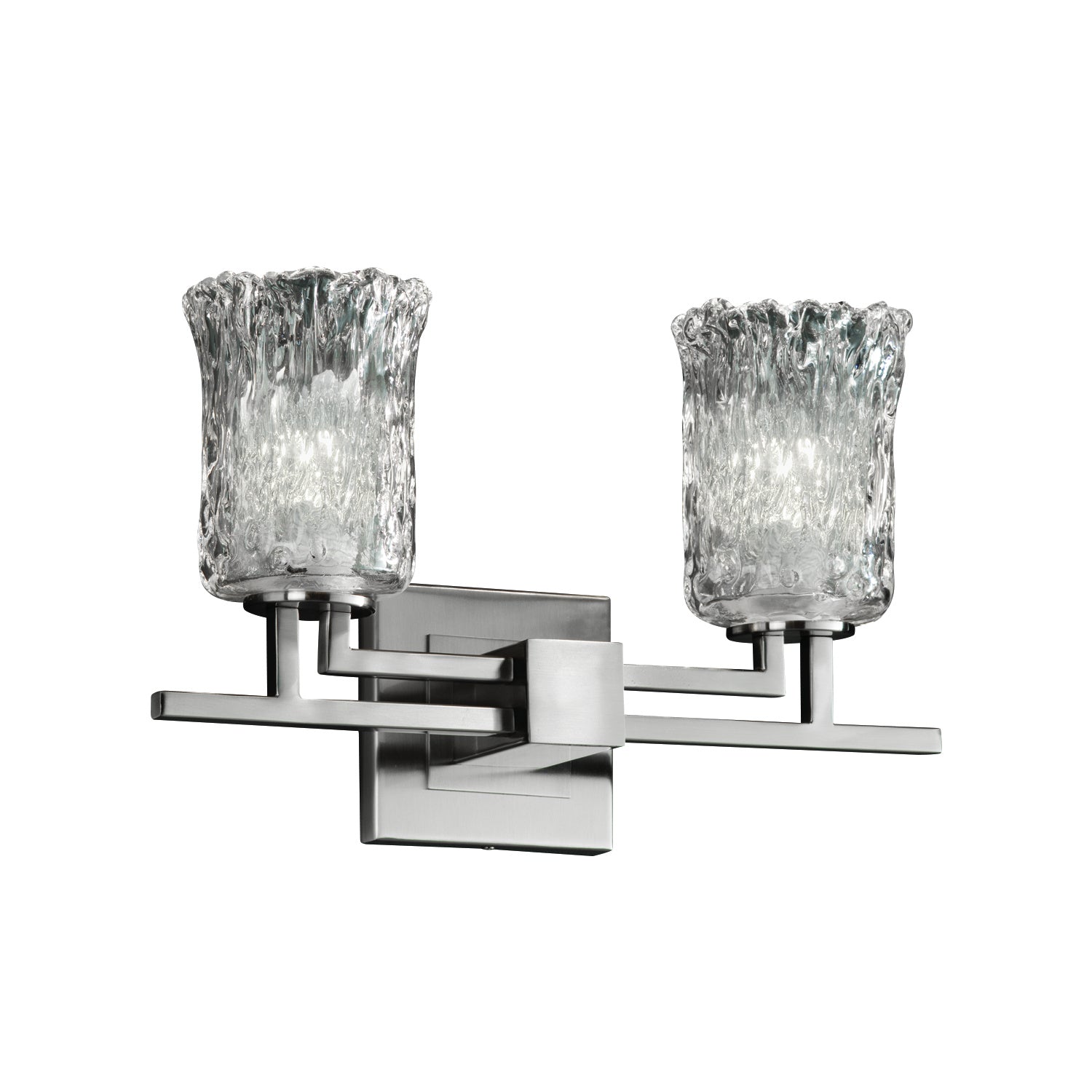 Justice Designs - GLA-8702-16-CLRT-NCKL-LED2-1400 - LED Bath Bar - Veneto Luce - Brushed Nickel