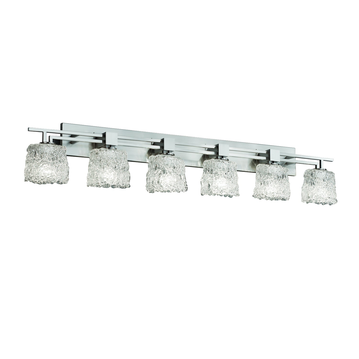 Justice Designs - GLA-8706-30-LACE-NCKL-LED6-4200 - LED Bath Bar - Veneto Luce - Brushed Nickel