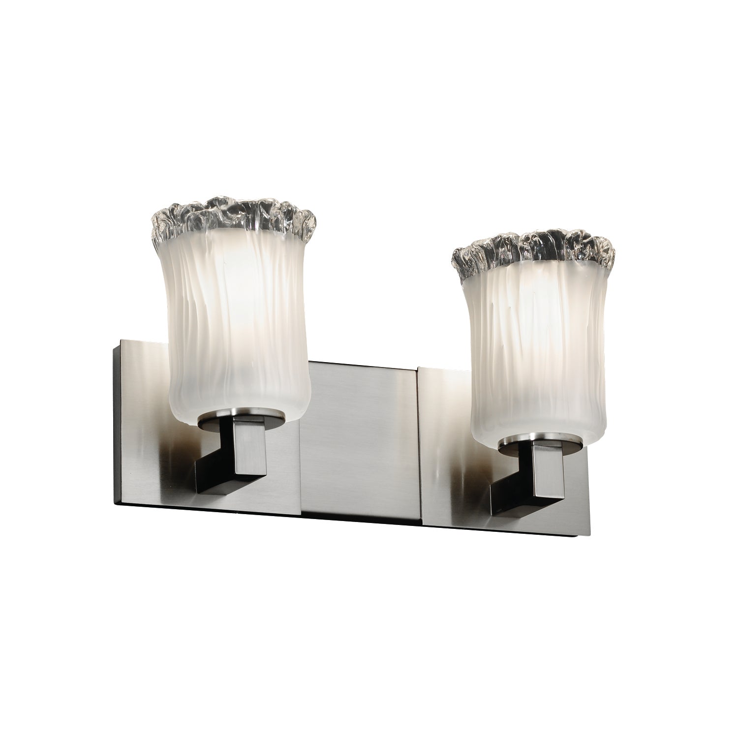 Justice Designs - GLA-8922-16-WTFR-NCKL-LED2-1400 - LED Bath Bar - Veneto Luce - Brushed Nickel