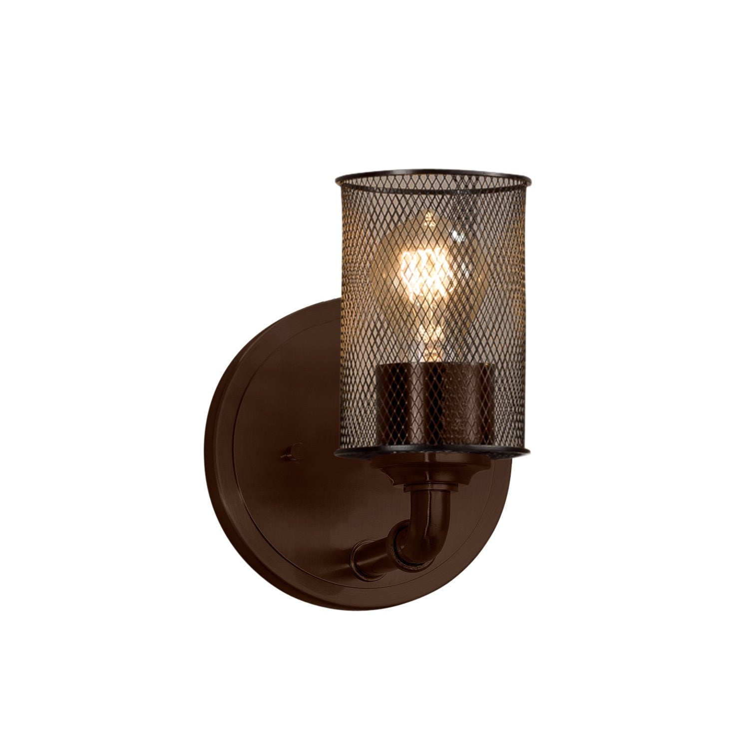 Justice Designs - MSH-8461-10-DBRZ - One Light Wall Sconce - Wire Mesh - Dark Bronze