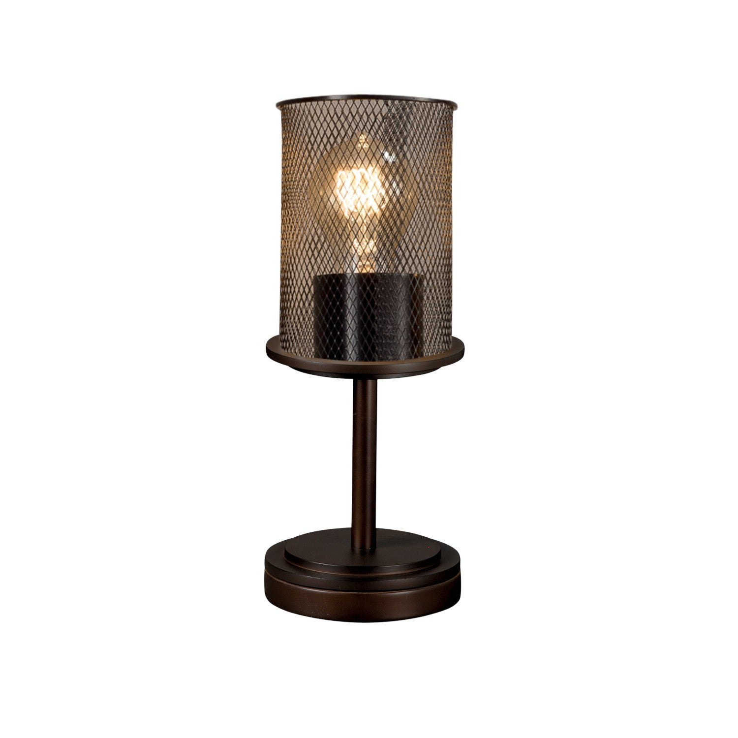 Justice Designs - MSH-8798-10-DBRZ - One Light Table Lamp - Wire Mesh - Dark Bronze