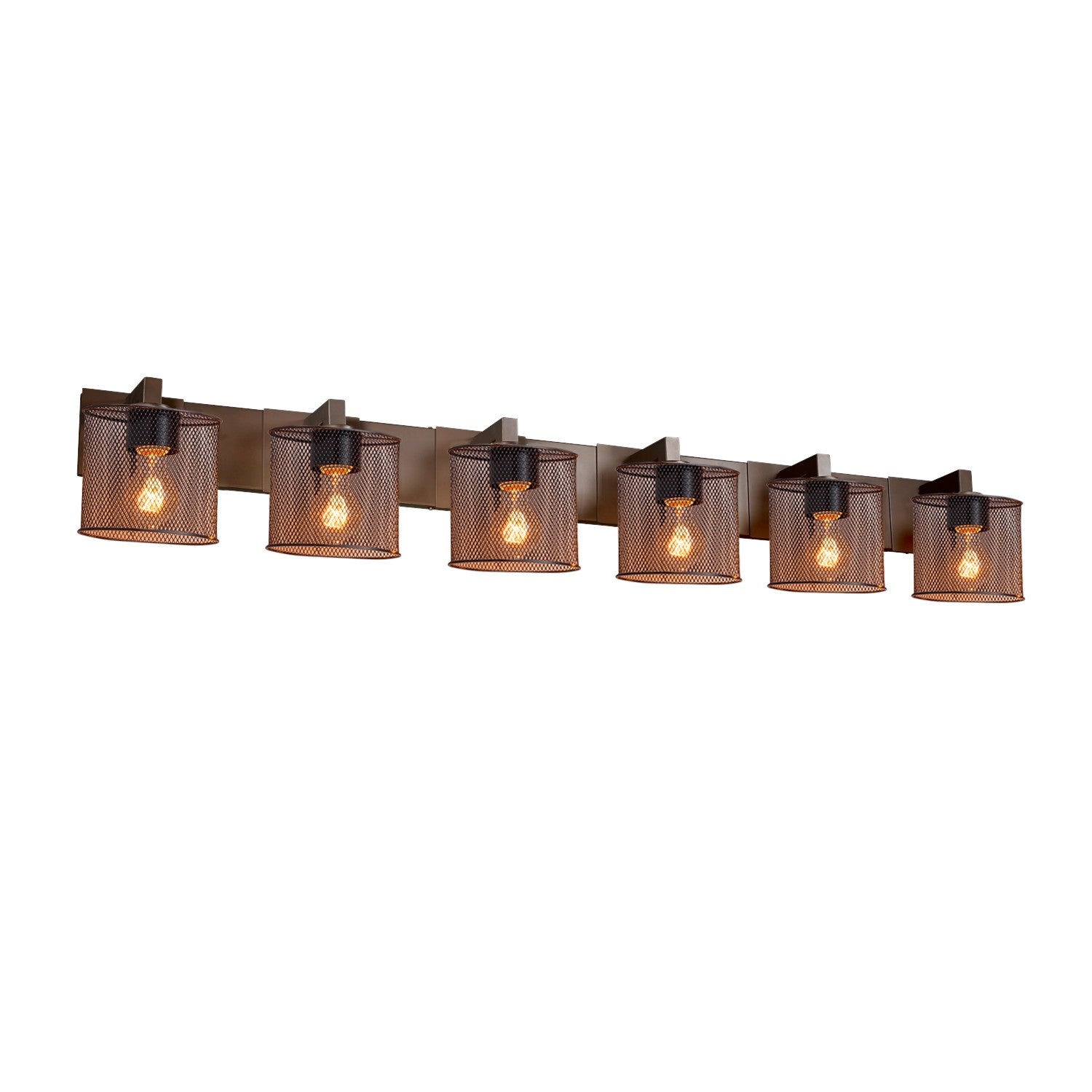 Justice Designs - MSH-8926-30-DBRZ - Six Light Bath Bar - Wire Mesh - Dark Bronze