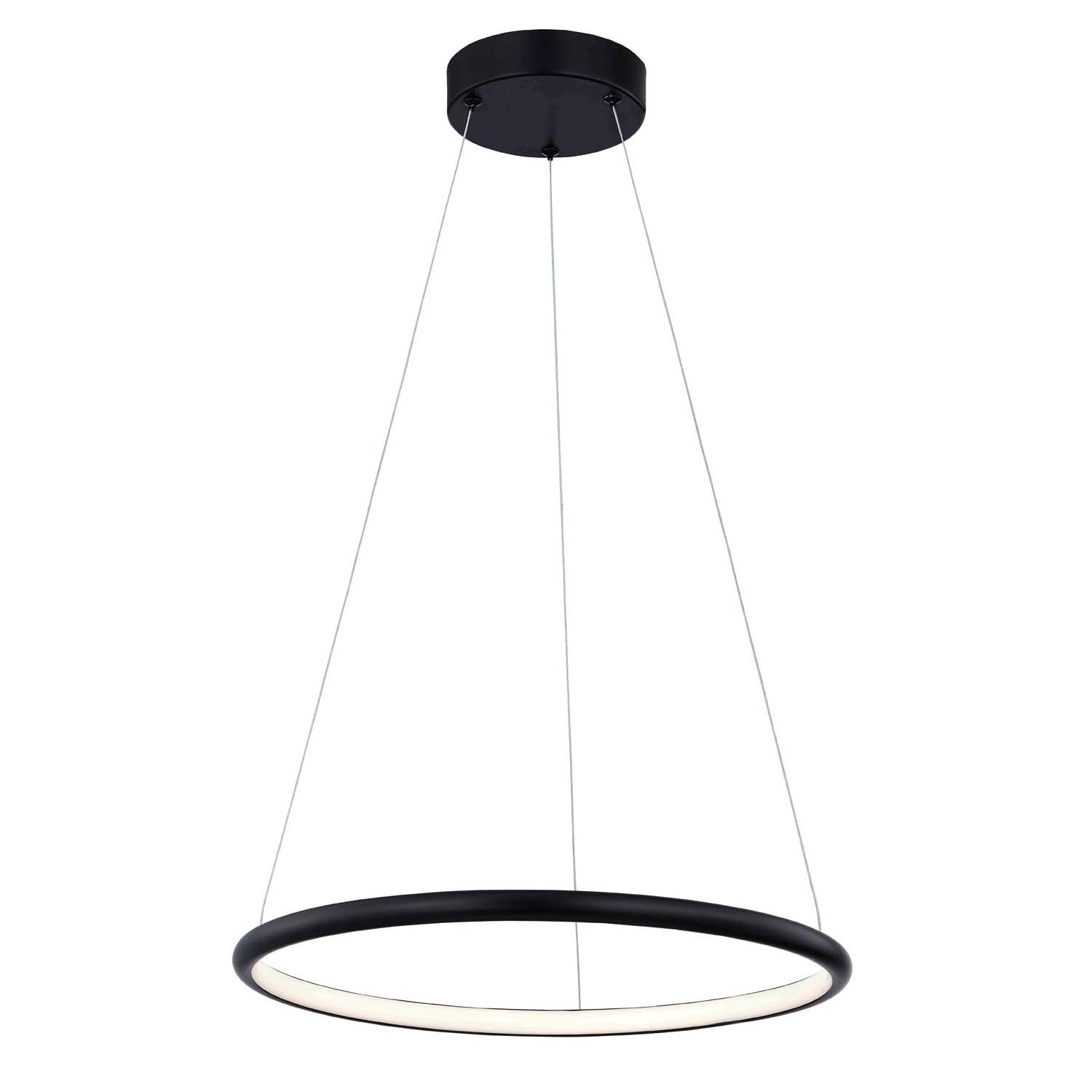 Justice Designs - NSH-4481-MBLK - LED Pendant - Circola - Matte Black