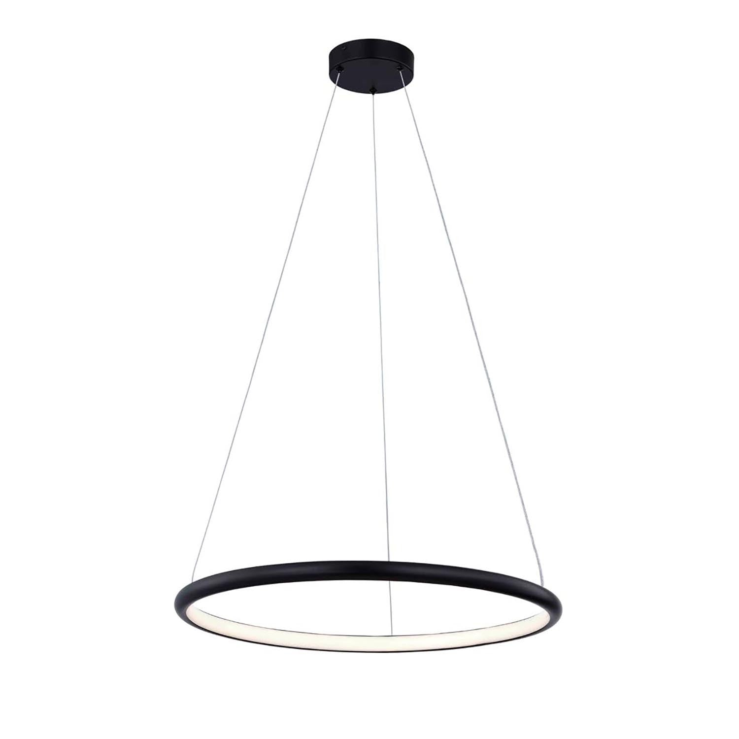 Justice Designs - NSH-4482-MBLK - LED Pendant - Circola - Matte Black