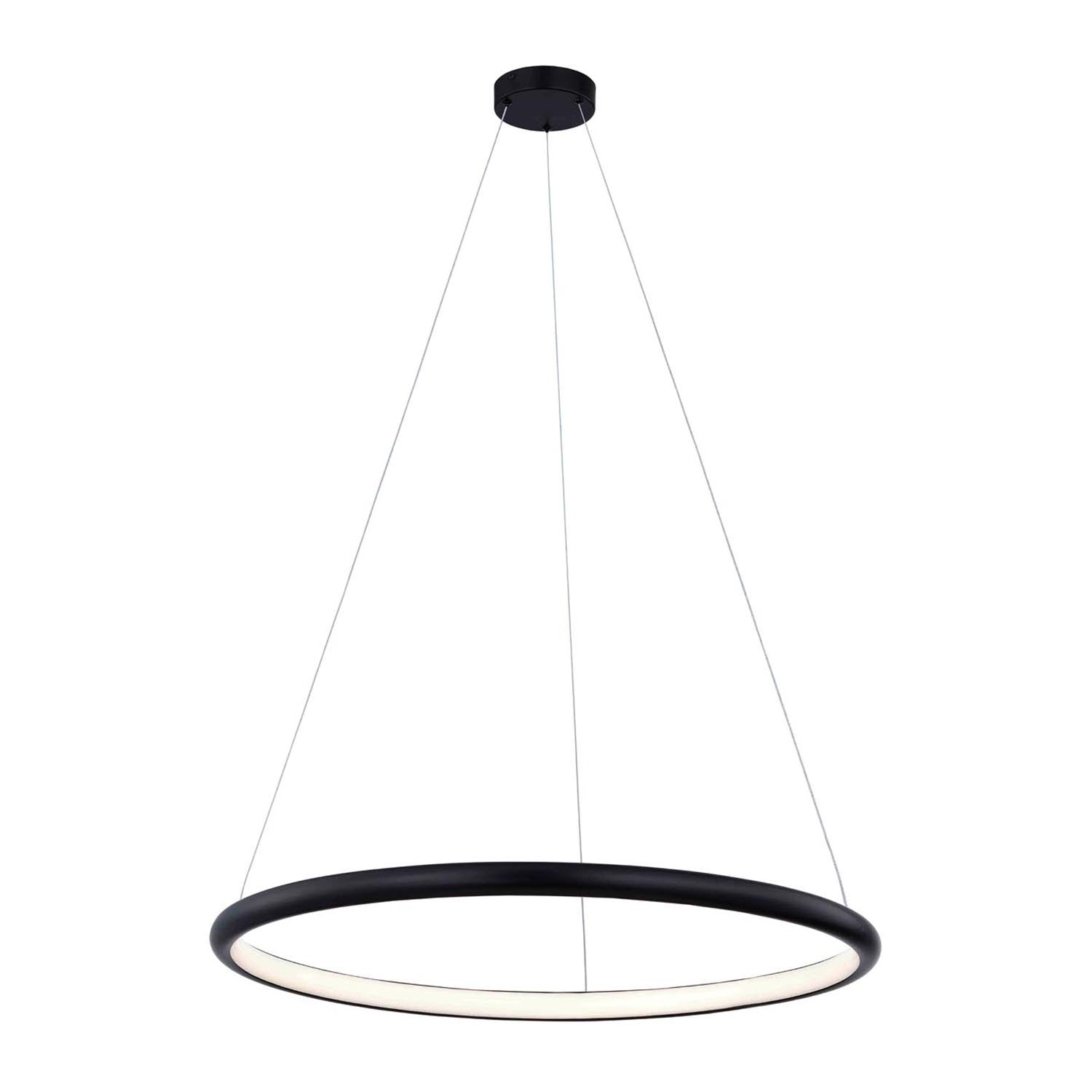 Justice Designs - NSH-4484-MBLK - LED Pendant - Circola - Matte Black