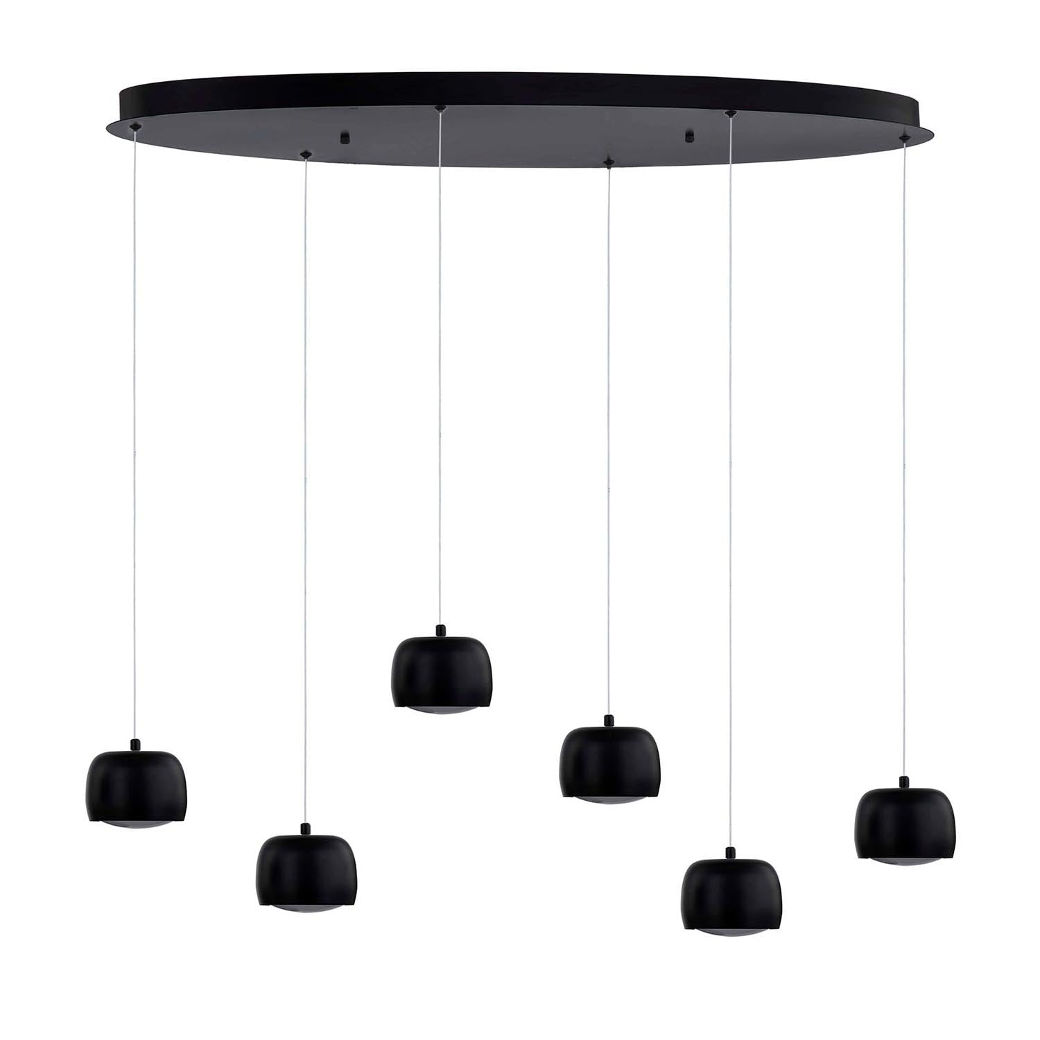 Justice Designs - NSH-8119-MBLK - LED Chandelier - Frascati - Matte Black