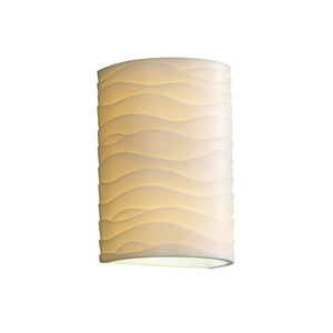 Justice Designs - PNA-0945-WAVE-LED1-1000 - LED Wall Sconce - Porcelina