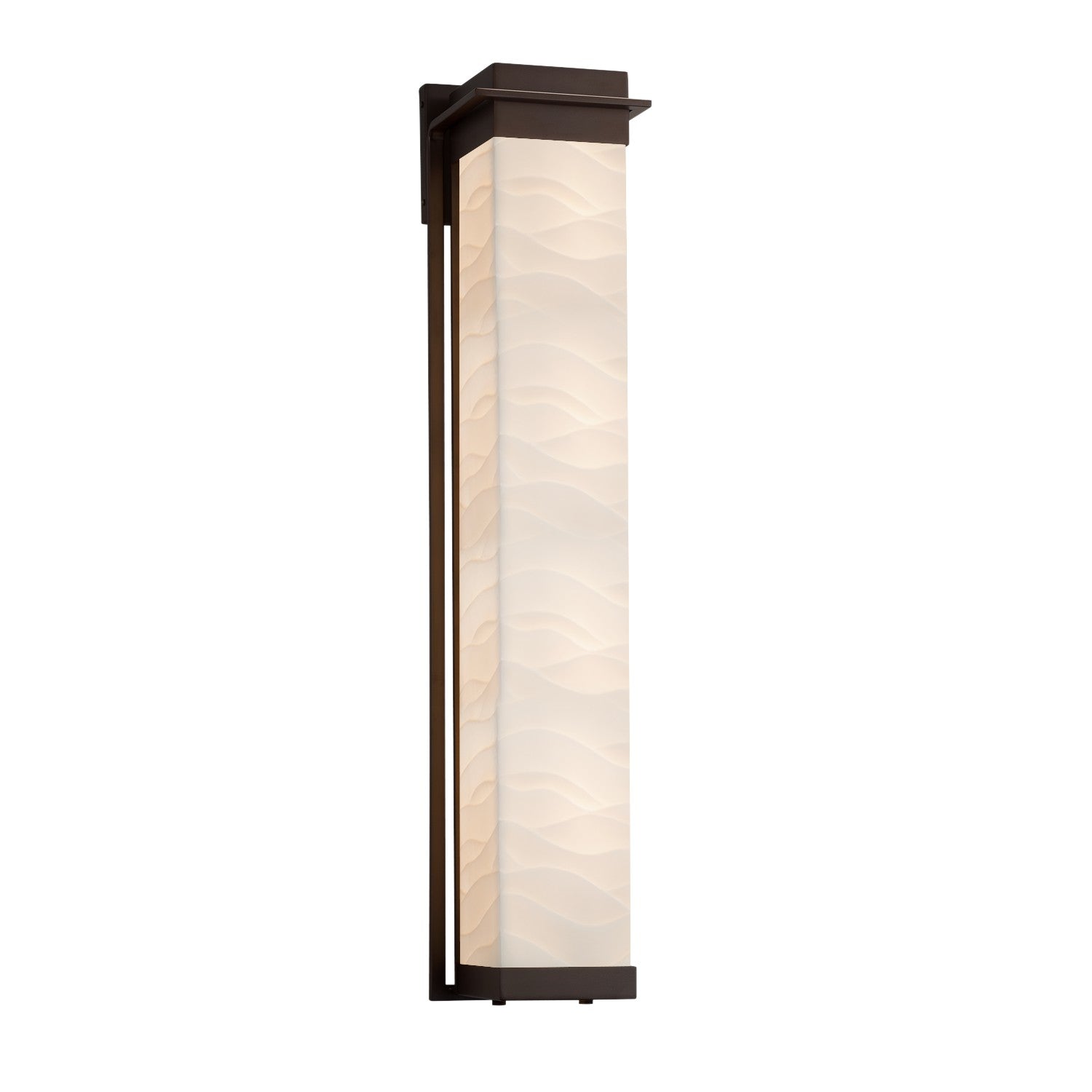 Justice Designs - PNA-7546W-WAVE-DBRZ - LED Outdoor Wall Sconce - Porcelina - Dark Bronze