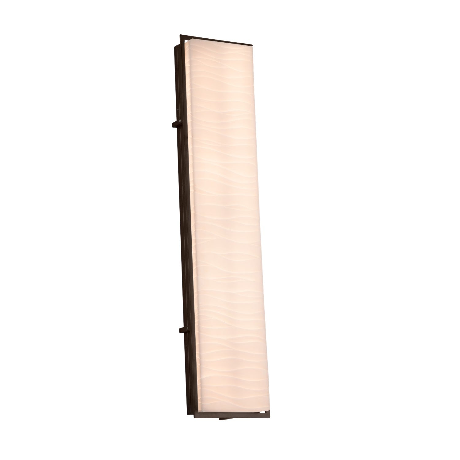 Justice Designs - PNA-7566W-WAVE-DBRZ - LED Outdoor Wall Sconce - Porcelina - Dark Bronze