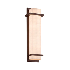 Justice Designs - PNA-7614W-WAVE-DBRZ - LED Outdoor Wall Sconce - Porcelina - Dark Bronze